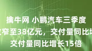 擒牛网 小鹏汽车三季度净亏损收窄至38亿元，交付量同比增长15倍